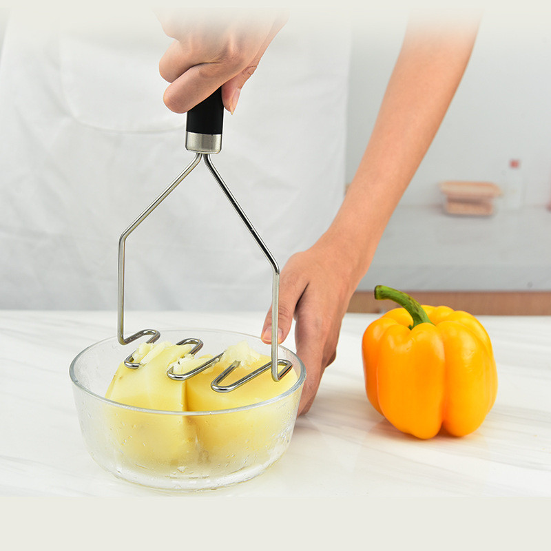 Rozsdamentes acél hullámformájú burgonyanyomó konyhai eszközök Rúd Burgonyadaráló Burgonyatörő Sárnyomás Konyhai Kiegészítők