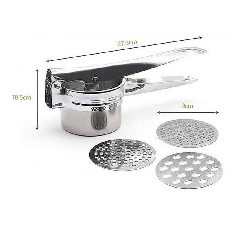 Storcator de cartofi 3 în 1 Storcator manual de cartofi Storcator de fructe din oțel inoxidabil Presator de alimente pentru utilizare grea