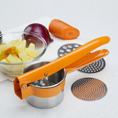 Masina de zdrobire de cartofi Masina de cartofi din otel inoxidabil cu 3 plase de noroi sub presiune pentru storcator de legume cartofi morcovi Accesorii de bucatarie