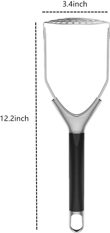 Masina de piure de cartofi din oțel inoxidabil cu mâner anti-alunecare, mașina de zdrobire de cartofi, unelte de bucătărie pentru piure, pentru mâna de piure de cartofi, legume și