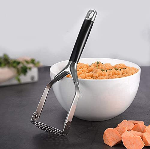 Masina de piure de cartofi din oțel inoxidabil cu mâner anti-alunecare, mașina de zdrobire de cartofi, unelte de bucătărie pentru piure, pentru mâna de piure de cartofi, legume și