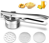 GODWJ Oțel inoxidabil Mașină de zdrobire pentru cartofi Presă pentru fructe și legume Storcator Concasor Stocător de uz casnic Instrumente de gătit
