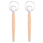 2X nerūdijančio plieno tešlos plaktuvo maišytuvas pyrago duonos tešlos tešlos maišytuvo lazdele