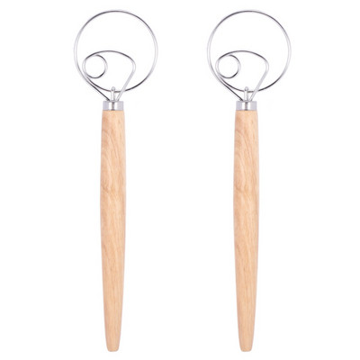 2X nerūdijančio plieno tešlos plaktuvo maišytuvas pyrago duonos tešlos tešlos maišytuvo lazdele