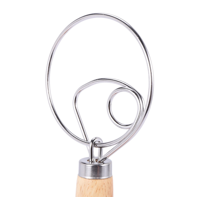 2X nerūdijančio plieno tešlos plaktuvo maišytuvas pyrago duonos tešlos tešlos maišytuvo lazdele