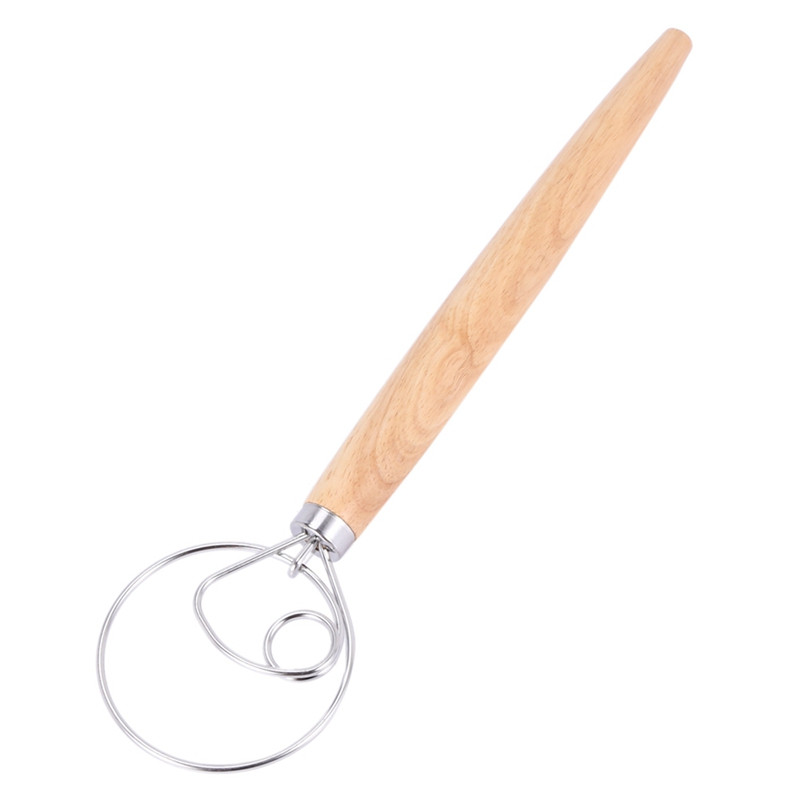 2X nerūdijančio plieno tešlos plaktuvo maišytuvas pyrago duonos tešlos tešlos maišytuvo lazdele