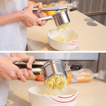 Нова машина за набиване на картофи от неръждаема стомана с 3 диска Преса за плодове и зеленчуци Сокоизстисквачка Машина за преса за храна Кухненски инструменти
