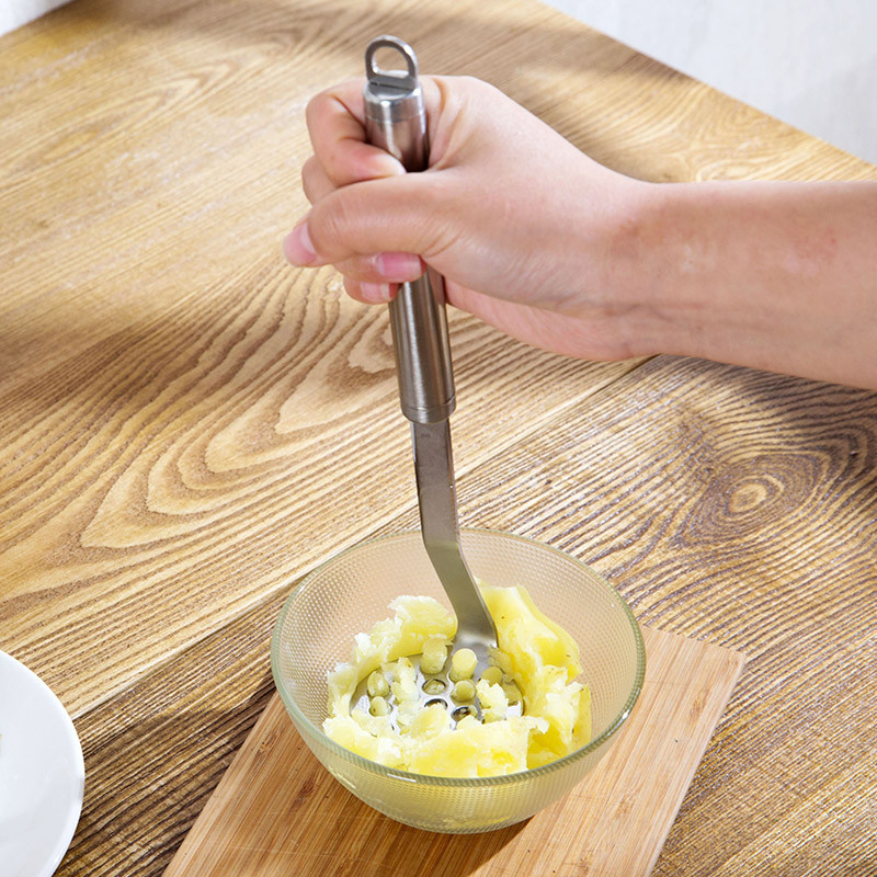 Virtuvės reikmenys Nerūdijančio plieno bulvių košės smulkintuvas Creative Tool Vaisių košės smulkintuvas