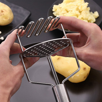 Υψηλής ποιότητας από ανοξείδωτο χάλυβα Potato Masher Ricer Puree Double Press Plates Fruit Crusher Pumpkin Potatos Masher