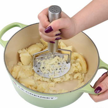 Смесител за картофена кал от неръждаема стомана Двуслоен уред за набиване на картофи Домакинска машина за кал Кухненска картофена кал под налягане Натрошена кал