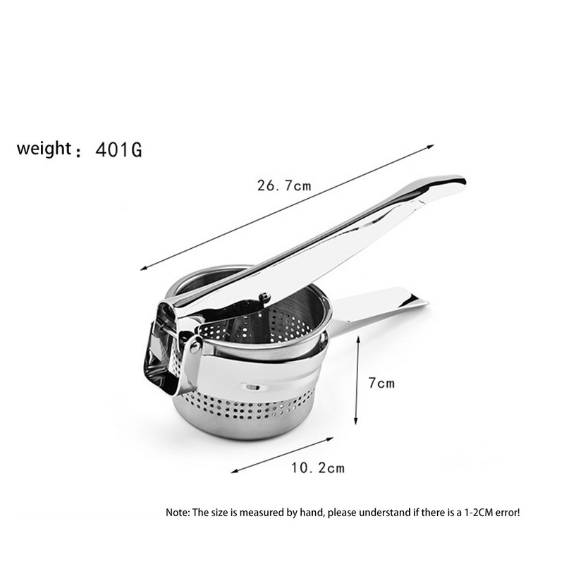 Preša za pire krumpir Gnječilica od nehrđajućeg čelika Preša za voće i povrće Sokovnik za drobilicu Cjedilo Kuhinjski alati za kuhanje