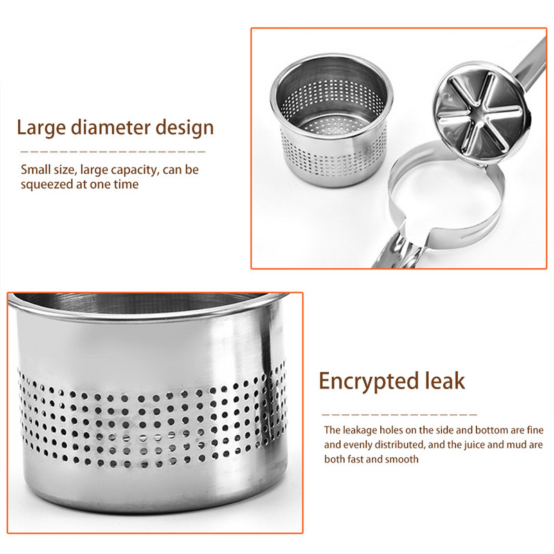 Preša za pire krumpir Gnječilica od nehrđajućeg čelika Preša za voće i povrće Sokovnik za drobilicu Cjedilo Kuhinjski alati za kuhanje