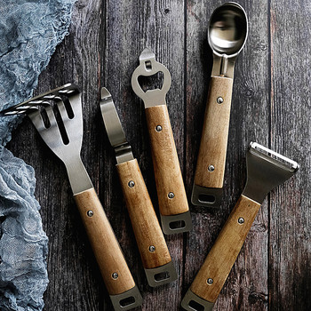 Εργαλεία κουζίνας από ανοξείδωτο χάλυβα Πρέσσα πατάτας Αποφλοιωτής λάσπης Ανοιχτήρι δοχείων παγωτού Σετ αξεσουάρ κουζίνας Σετ κουζίνας