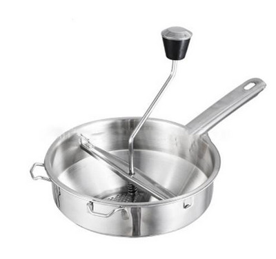 Moara multifunctionala de mancare din otel inoxidabil Masini de pisare manuale de cartofi Namol de moara de legume pentru alimente cu 3 discuri de macinat WF