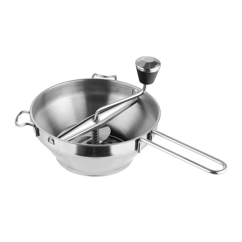 Moara multifunctionala de mancare din otel inoxidabil Masini de pisare manuale de cartofi Namol de moara de legume pentru alimente cu 3 discuri de macinat WF