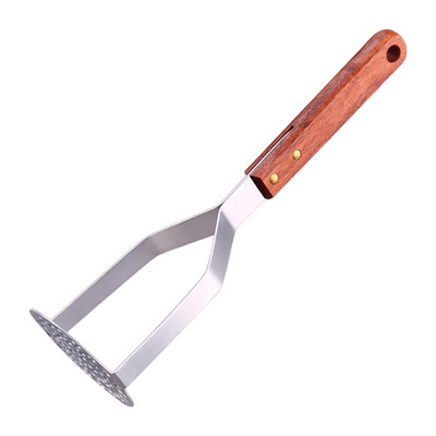 Roostevabast terasest kartulipudrunuur laia pudruplaadiga siledaks kartulipudruks puu-köögivilja tööriistad presspurusti