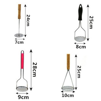 Αξεσουάρ κουζίνας πολλαπλών λειτουργιών από ανοξείδωτο χάλυβα Potato Mashers Ricers Garlic Masher Potato Mud Pressure Fruit Vegetable Tools