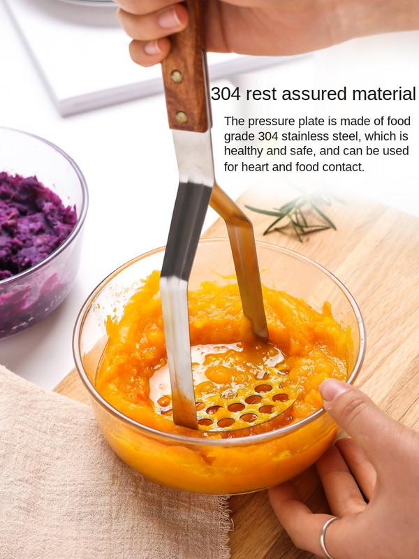 Gnječilica za krumpir gnječilica od nehrđajućeg čelika žlica za mesne okruglice pod pritiskom pire krumpir gnječenje u kućanstvu kuhinjski alat kuhinjski set posuđe