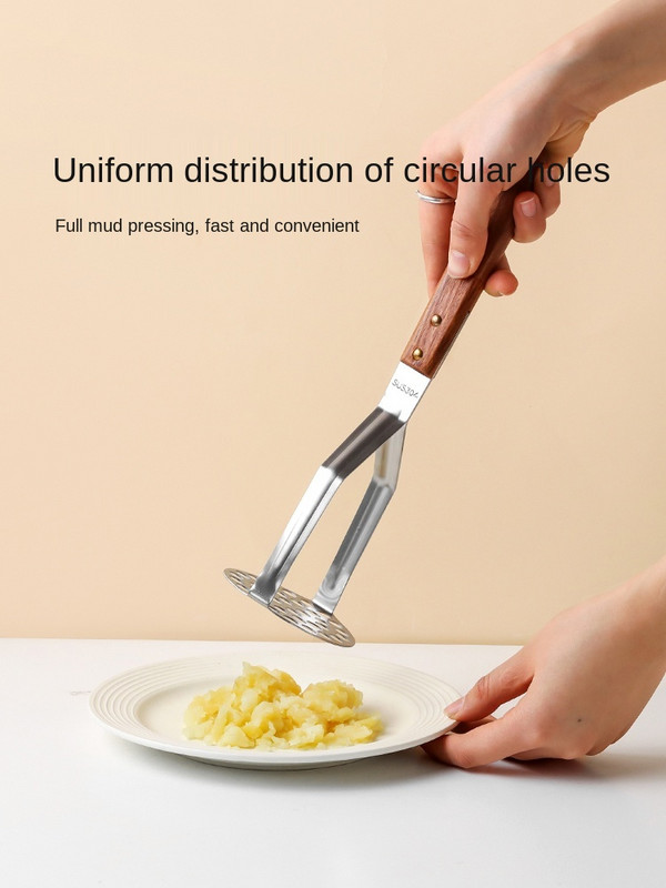 Gnječilica za krumpir gnječilica od nehrđajućeg čelika žlica za mesne okruglice pod pritiskom pire krumpir gnječenje u kućanstvu kuhinjski alat kuhinjski set posuđe