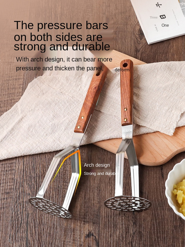 Gnječilica za krumpir gnječilica od nehrđajućeg čelika žlica za mesne okruglice pod pritiskom pire krumpir gnječenje u kućanstvu kuhinjski alat kuhinjski set posuđe