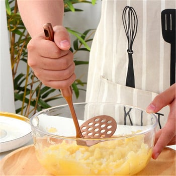 Δυο μεγεθών από ανοξείδωτο χάλυβα Potato Masher Ricer Puree Πρέσα σκόρδου Πρέσα λαχανικών φρούτων Juice Maker Gadget Αξεσουάρ κουζίνας