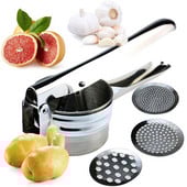 Nerūdijančio plieno bulvių trintuvas su rankena Vaisių daržovių spaudimo sulčiaspaudė Smulkintuvas Smulkintuvas Buitiniai virtuvės maisto gaminimo įrankiai