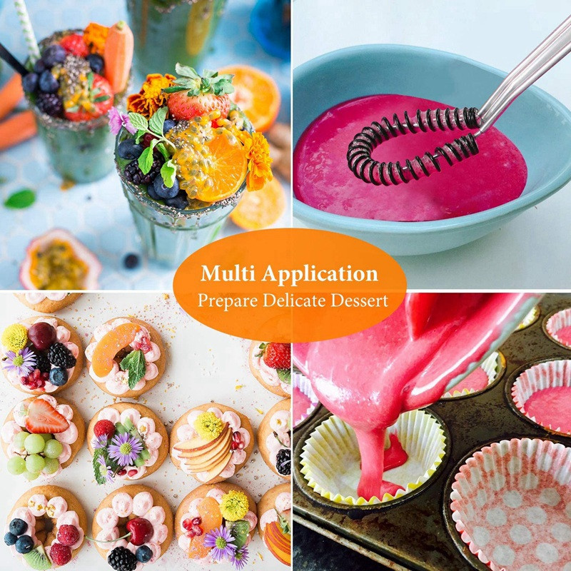 4 komada mutilica za jaja od nehrđajućeg čelika, mini opružna spirala, pjenjača, silikonska pjenjača, ručna miješalica, mikser, pjenilica za mlijeko, mikser za kavu