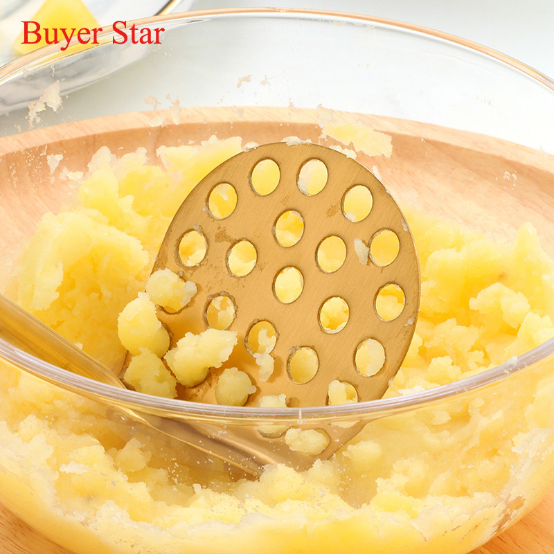 1PC 18/10 din oțel inoxidabil presat cartofi zdrobitor piure piure zdrobitor cartofi împingător neted piure de cartofi zdrobitor instrumente pentru fructe