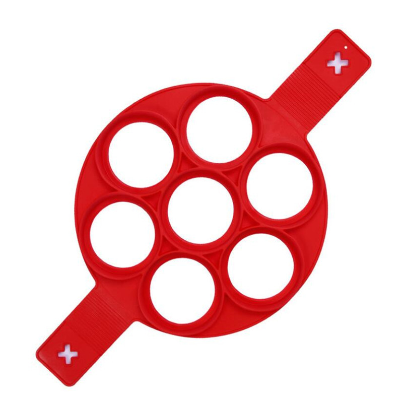 1 vnt. Silikoninis nepridegantis fantastinis kiaušinių blynų gaminimo žiedas virtuvės kepimo omleto formelės apverčiamos viryklės kiaušinių žiedo formos