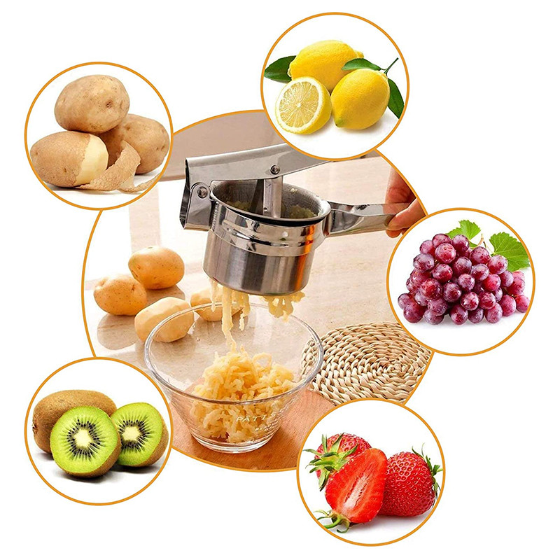 Kuhinjski alati Nehrđajući čelik 3 u 1 Profesionalni Povrće Voće Limun Ručna cijedilica Preša Preša Gnječilica za pire krumpir Ricer