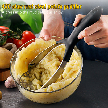 Ανοξείδωτος χάλυβας πατάτας πατάτας πουρές Ricer Juice maker Potatoes Crusher Fruit Vegetable Wave Cutter Tools Κουζίνα Gadgets