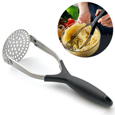 Mașină de zdrobire de cartofi presată din oțel inoxidabil Aparat de piure pentru piure Mașină de zdrobire de cartofi Fructe și legume Unelte de tăiat cu valuri Gadget de bucătărie