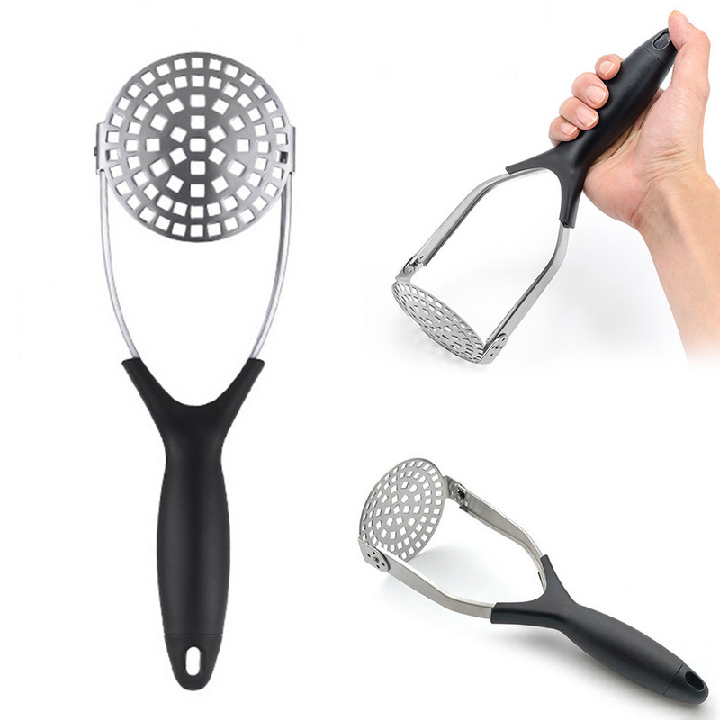 Mașină de zdrobire de cartofi presată din oțel inoxidabil Aparat de piure pentru piure Mașină de zdrobire de cartofi Fructe și legume Unelte de tăiat cu valuri Gadget de bucătărie