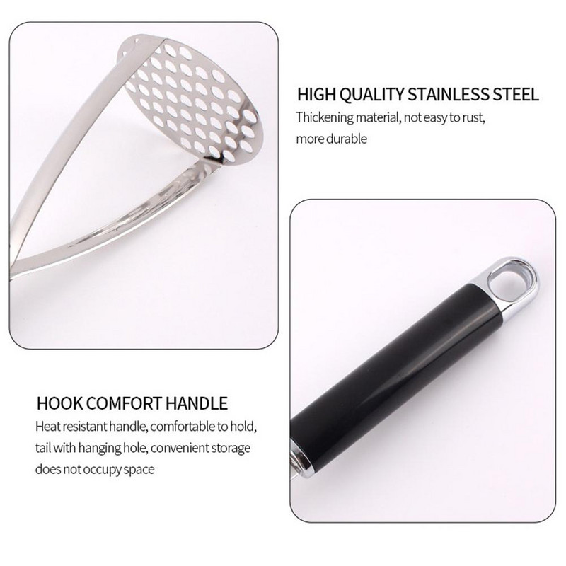 Virtuvės aksesuarai Bulvių grūstuvas Nerūdijantis plienas Bulvių presas Purvo stūmiklis Buitinė virtuvė Daržovių ir vaisių grūstuvė