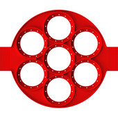 Kelių formų silikoninė blynų kepimo mašina, 7 skylės Nelipnios kepimo formos žiedas keptų kiaušinių formos, skirtos šeimai gaminti Virtuvės reikmenys