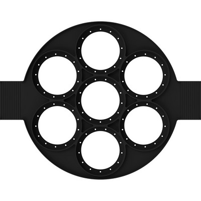 Kelių formų silikoninė blynų kepimo mašina, 7 skylės Nelipnios kepimo formos žiedas keptų kiaušinių formos, skirtos šeimai gaminti Virtuvės reikmenys