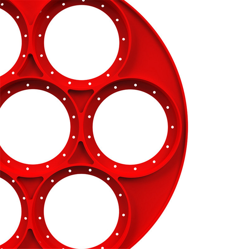 Kelių formų silikoninė blynų kepimo mašina, 7 skylės Nelipnios kepimo formos žiedas keptų kiaušinių formos, skirtos šeimai gaminti Virtuvės reikmenys