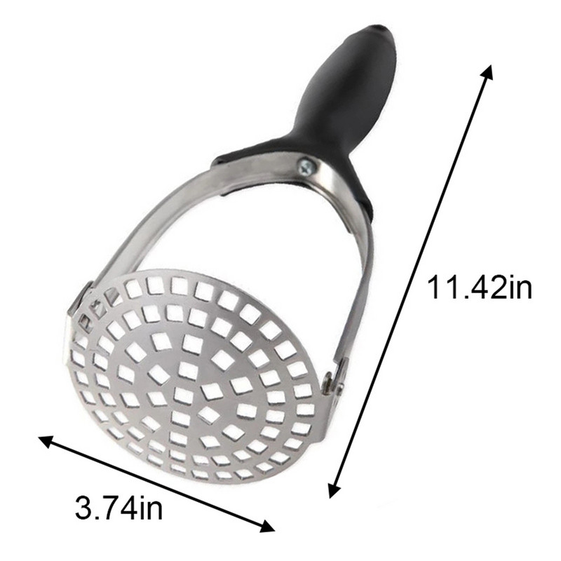 Rozsdamentes acél kézi burgonyanyomó sima burgonyapüréhez préstörő püréléfőző konyhai gyümölcs-zöldség eszközök