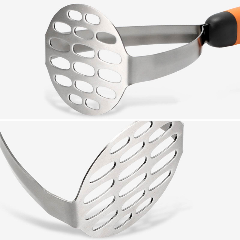 Mașină de zdrobire de cartofi presată din oțel inoxidabil Mașină de piure pentru piure Mașină de zdrobire de cartofi Piure neted de zdrobire de cartofi Unelte pentru fructe Bucătărie