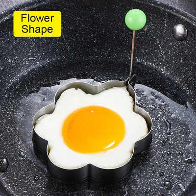 Nerūdijančio plieno keptų kiaušinių blynų formuotojas omletas formelių kepimas mielos formos kiaušinių virimo įrankiai virtuvės priedai dalykėliai
