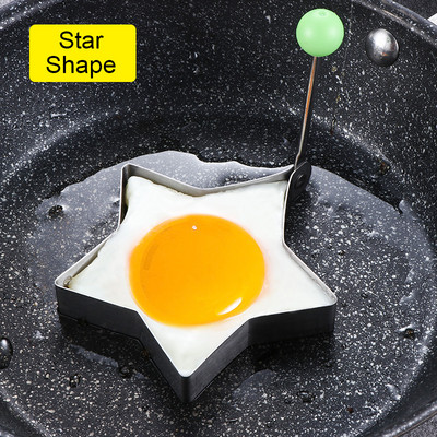 Nerūdijančio plieno keptų kiaušinių blynų formuotojas omletas formelių kepimas mielos formos kiaušinių virimo įrankiai virtuvės priedai dalykėliai