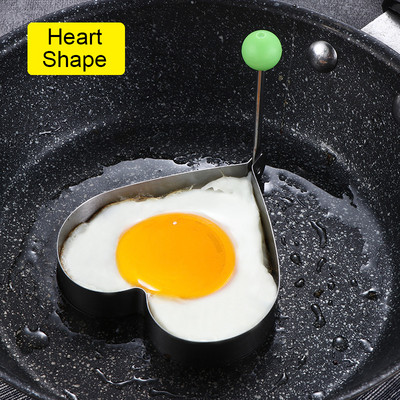 Nerūdijančio plieno keptų kiaušinių blynų formuotojas omletas formelių kepimas mielos formos kiaušinių virimo įrankiai virtuvės priedai dalykėliai