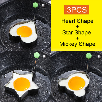 Nerūdijančio plieno keptų kiaušinių blynų formuotojas omletas formelių kepimas mielos formos kiaušinių virimo įrankiai virtuvės priedai dalykėliai