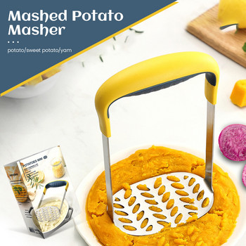 Potato Mashers κοπτικό από ανοξείδωτο χάλυβα με αντιολισθητική λαβή Εργαλείο κουζίνας Ελαφρύ Εύκολο στο καθάρισμα Potato Mashers NIN668