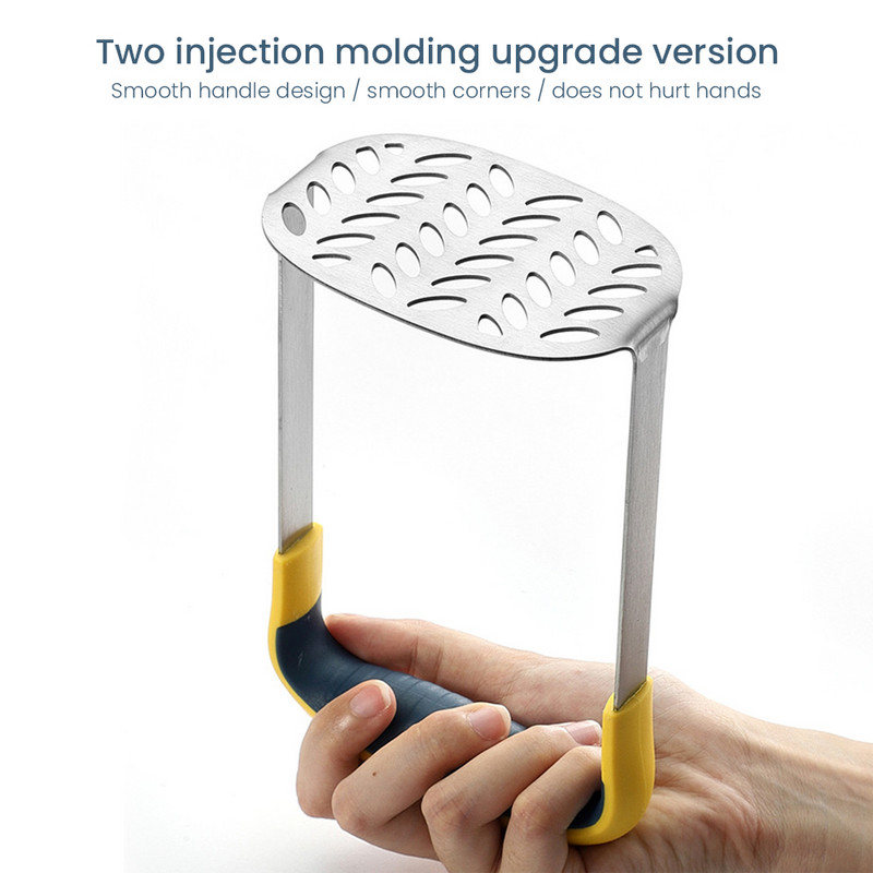 Gnječilice za krumpir Rezač od nehrđajućeg čelika s neklizajućom ručkom Kuhinjski alat Gnječilica za povrće za dijete Dodatak JS22