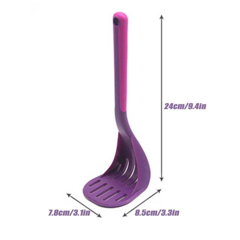 Nailonist kartulimash, nakkumatu kuumuskindel kööginõud, pehme käepidemega puu-köögivilja-köögividin Nailonist kartulimaser