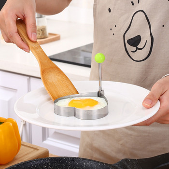Από ανοξείδωτο ατσάλι Τηγανητό Diy Πρωινό Αυγό Σχήμα Ομελέτας Φόρμα Τηγανίσματος Αυγών Εργαλεία Μαγειρέματος Αξεσουάρ Κουζίνας Δαχτυλίδια Gadget