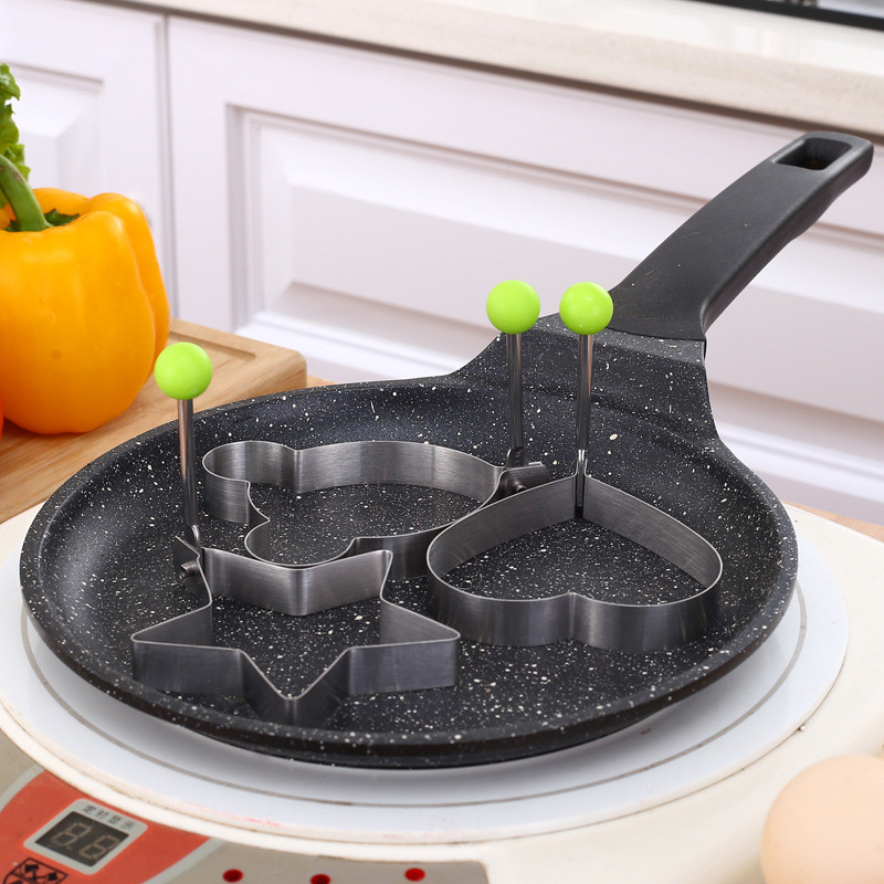 Nerūdijančio plieno keptas „pasidaryk pats“ pusryčių kiaušinis blynų formuotojas Omletas Kiaušinių kepimo formos Įrankiai Virtuvės priedai Įtaisų žiedai