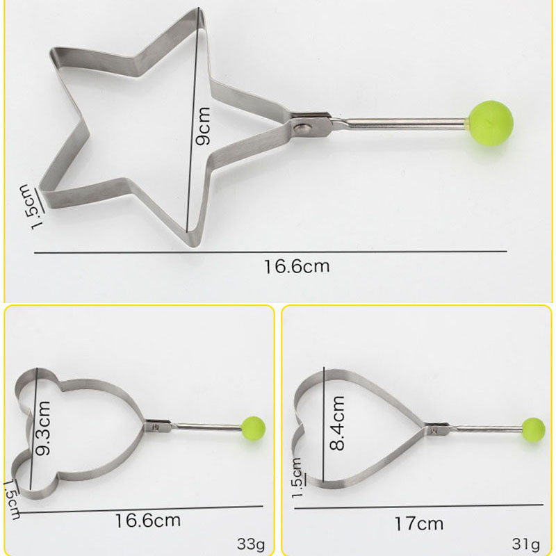Nerūdijančio plieno keptas „pasidaryk pats“ pusryčių kiaušinis blynų formuotojas Omletas Kiaušinių kepimo formos Įrankiai Virtuvės priedai Įtaisų žiedai