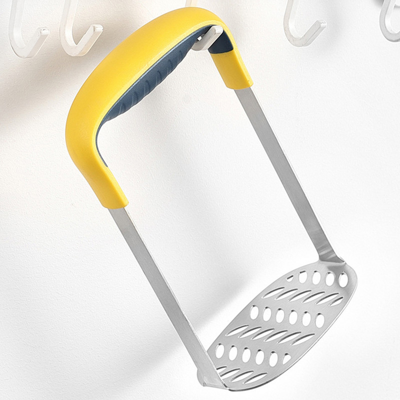 Mașină de zdrobire de cartofi Cuțit din oțel inoxidabil cu mâner anti-alunecare Instrument de bucătărie Masina de legume pentru supliment pentru bebeluși